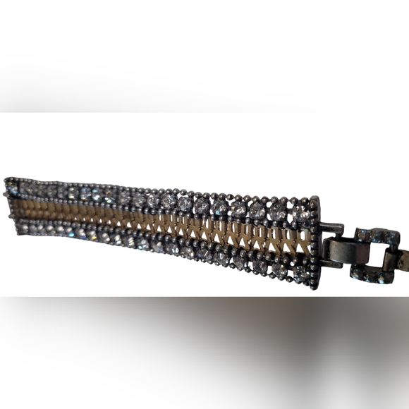 Stella & Dot Portia Gold Silver Rhinestone Bracelet Retired - Picture 11 of 16